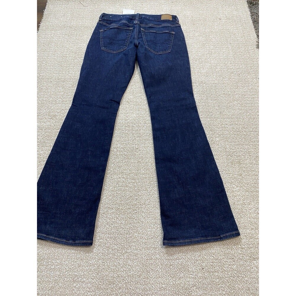 American Eagle Kick Boot Jeans Womens 4 Blue Medium Wash Mid Rise Stretch Denis - Picture 13 of 14